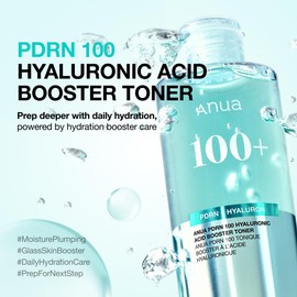 Anua PDRN 100 Hyaluronic Acid Booster Toner, Hydrating Face toner for Dry & Sensitive Skin, Salmon DNA with Moisture Plumping Effect, Glowy Non-Sticky Daily Toner, Korean Skincare (250ml / 8.45 fl oz)