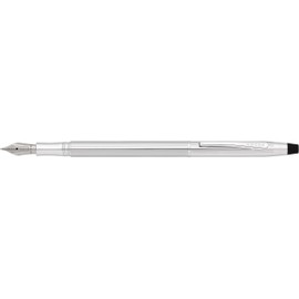 Cross(R) Classic(R) Century(R) Fountain Pen, Medium Point, 1.0 mm, Chrome Barrel, Black Ink