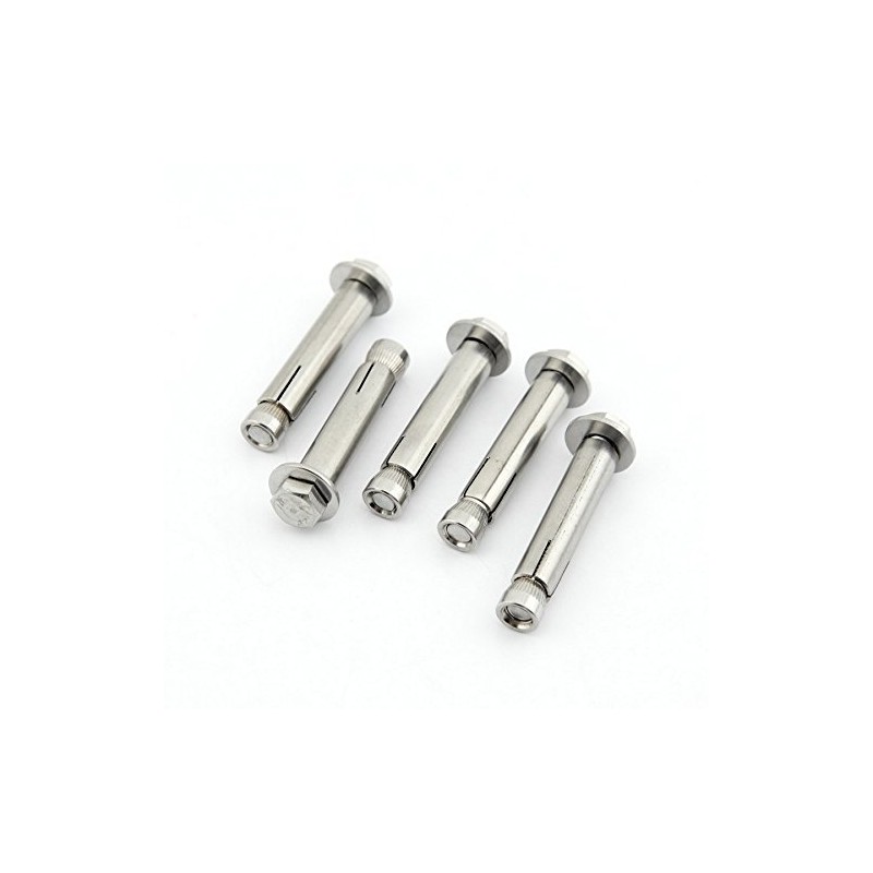 Yasorn 5-pack Stainless Steel External Hex Expansion Bolt M8x60mm