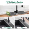 Koureik 24 inch Faucet Mat for Kitchen Sink, 6° Slope