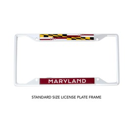 Desert Cactus State of Maryland Flag License Plate Frame for Front or Back of Car Vehicle Truck