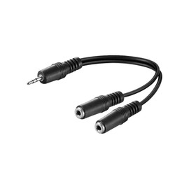Wentronic AVK 317-020 0.2m Audio Video Cable 3.5 to 2x3.5mm Stereo Jack
