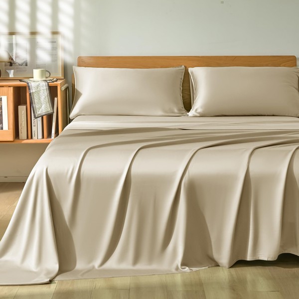 Homiest King Sheet Set 4pcs, 100% Rayon Derived from Bamboo