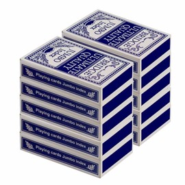 Casino 4 You 10 Decks Waterproof 100% Plastic Playing Cards Jumbo Index New Blue Bridge Size