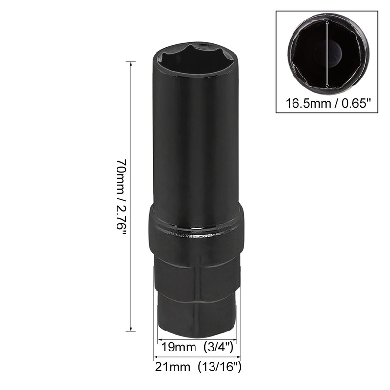 X AUTOHAUX 7 Spline Black Wheel Lug Nut Drive Tuner