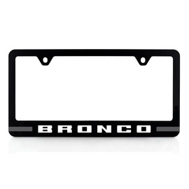 Ford Bronco UV Printed License Plate Frame - Gray