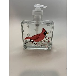 Hand painted Cardinal Soap Dispenser