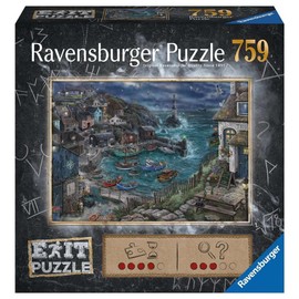 Ravensburger EXIT Puzzle 17365 The Fishing Village - 759 Pieces Puzzle for Adults and Children from 12 Years, Blue