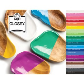 FolkArt, Radiant Red Assorted 2 fl oz / 59ml Brilliant Gloss Acrylic Paint for Easy to Apply DIY Crafts, Art Supplies with A Glossy Finish, 11818