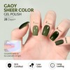 GAOY Jelly Gel Nail Polish, 16ml Sheer Green Translucent Soak