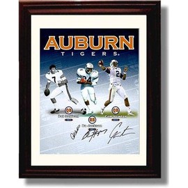 Bo Jackson and Cam Newton Autograph Promo Print - Auburn Football - Framed 8x10