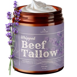 Beef Tallow for Skin - Beef Tallow face and body Balm, Natural Cream, 6 oz (Pack of 1) | Grass-Fed Beef Tallow, All-Natural Moisturizer, Whipped Beef tallow Cream for Smooth Skin, Vitamins A, C, D, E