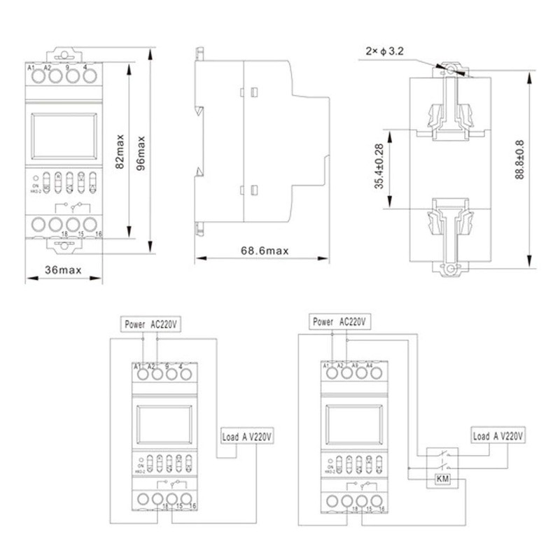 NKG-4 Timer Switch, Digital Timer, Programmable Timer, Compact, Portable, Easy