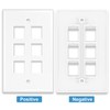 iwillink (1-Pack) 6-Port Ethernet Wall Plate, RJ45 Wall Plate with
