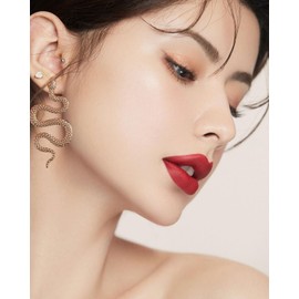 JELIEE 3 Pairs Snake Earrings Set Gold Sliver Black Punk Gothic Snake Earrings Long Dangle Serpent Earrings Curved Snake Shaped Ear Studs Snake Accessories Snake Jewelry for Women