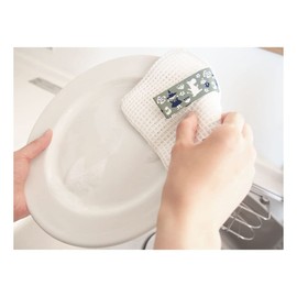 Okato Infinitely Antibacterial Ag+ Antibacterial Odor Resistant Sponge Kitchen Scourer Moomin Length 5.9 x Width 9.1 x Thickness 0.1 inches (15 x 23 x 0.3 cm)