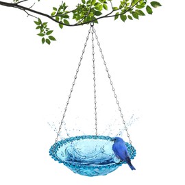 Hanging Bird Feeder, Hanging Bird Bath, Bird Feeder for the Garden, Bird Feeder House for Birds, Suitable for Hanging in Your Garden, 23.5 x 40 cm