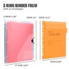 Uquelic A4 Folder Organiser, Ring Binder with 12 Document Folder