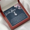Birth Mom Necklace Message Card Box Alluring Mahogany - Thank
