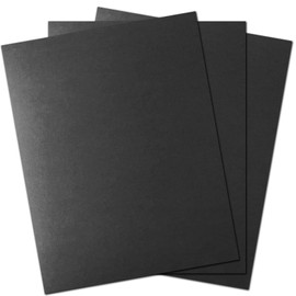Binditek 25 Pack 13 Mil Slight Linen-Texture Paper Binding Presentation Covers,90lb Un-Punched Binding Back Covers for Business Documents,School Projects,8-1/2 x 11 Inches,Black