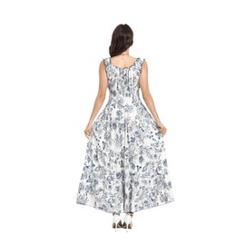 OSTOO Women's 2025 Summer Boho Floral Print Tiered Casual Flowy Long Maxi Dress(Apricot,M)