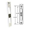 Generic Sliding Patio Door Keeper (Strike Plate), White, HA0208SKWH