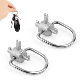 2pcs Locking Cap Key for R410A & R22 Refrigerant, Tamper-Proof Multi-Function Triple Locking Tools for Install and Removal HVAC Safety Covers Air Conditioning & Equipment Servicing Hand Tool