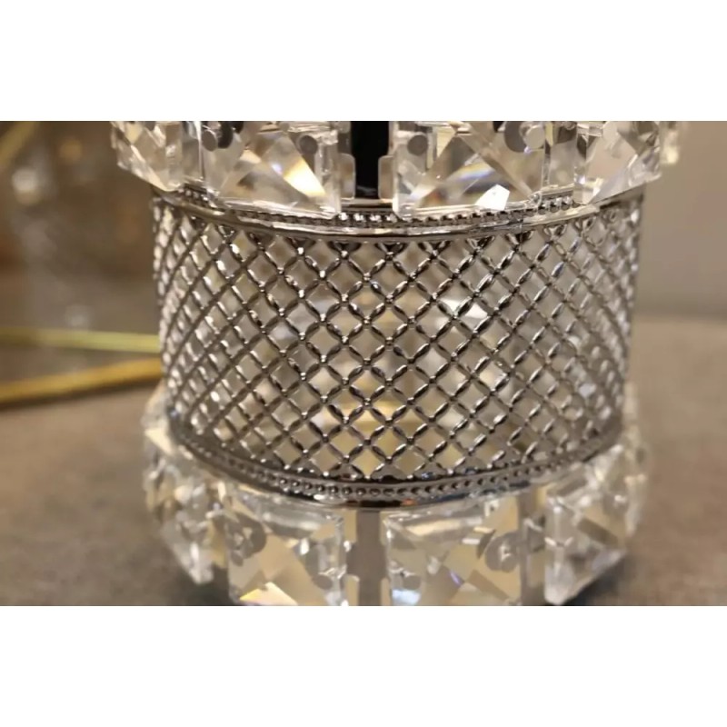 CY 공예 실버 메이크업 브러시 홀더 정리함 수제 빈티지 화장품