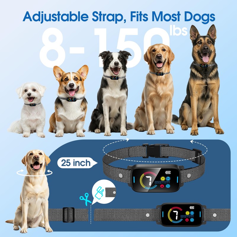 Ultrasonic Smart Bark Collar for Large Medium Small for Dogs