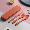 3in1 Portable Travel Cutlery Set with Case - Reusable Utensil