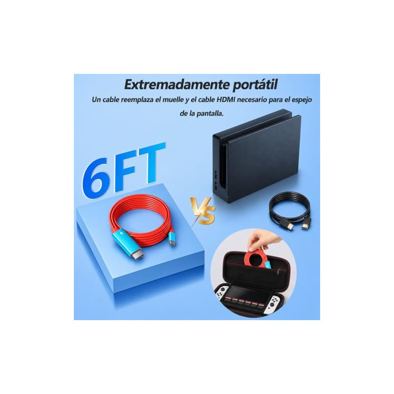 4K 60Hz Cable Tybe-C a HDMI, Aplicable Dock portatil switch/Switch