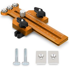 Elestoria Thin Rip Jig Table Saw Jig Guide for Making Repetitive Narrow Thin Strip Cuts Woodworking Tools Fast Thin Ripping Guide for Table Saw Band Saw Router Table Fits for 3/8" x 3/4" T Slot