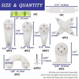 Maierke 100PCS Concrete Wall Hooks Cinder Block Hangers,Pictur