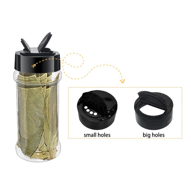 suituts 3 oz 24 Pack Clear Plastic Spice jars With