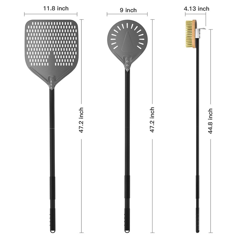 G.a HOMEFAVOR 3-Piece Pizza Oven Accessories, 12" × 15" Perforated