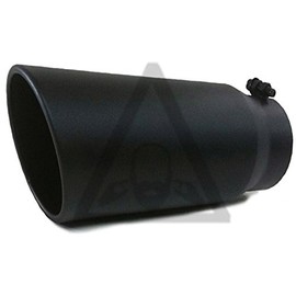 High Temperature Black Coated Diesel Truck Exhaust Tip (4" x 5" x 15")