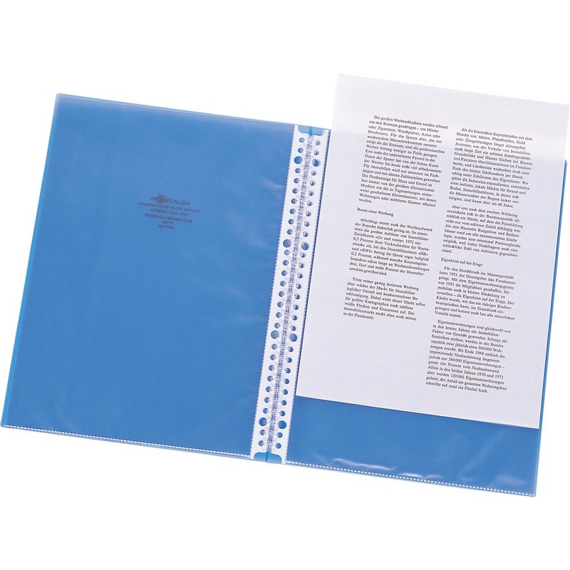 Lihit Lab N1482-3 Clear Book, Replaceable A4, 30 Holes, 10