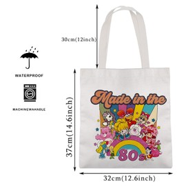 KUIYAI Tragetasche mit Vintage-Cartoon-Charakteren, hergestellt in den 80er-/80er-Jahren, Cartoon-Liebhaber, Cartoon-Geschenk für Freunde, Hergestellt in 80suk, middle