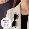 KLIPSTA SPEX Glasses Clips (Lavender 2-pack) - Magnetic Glasses Holder