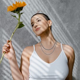 Western Navajo Pearl Choker Necklace Boho Layered Beaded Necklaces Adjustable Vintage Choker Statement Jewelry Gifts for Women Men (Two)