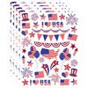 Iconikal 200-Count July 4th Static Vinyl Window Cling Decorations, Patriotic
