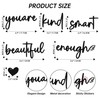 Matte Black Inspirational Quote Metal Wall Art, Self-Love Womens Home