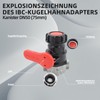 IBC Adapter Kugelhahn 60 mm zu 75 mm – Absperrhahn