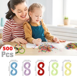 QONCV S Clips,1000 Pieces, Colorful, Loom Rubber Band Clips, Plastic Band Clips, Bracelets DIY Making Refill Kit, Connectors Refills, Loom Bracelets DIY Handicrafts, Exquisite Gadgets.