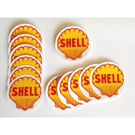 Set of 12 Shell 3" Vinyl Decals (DC116C)