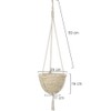 Natural Hanging Seagrass Plant Baskets Dural Layer Flower Planting Basket