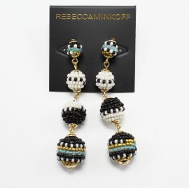 Rebecca Minkoff Blair Beaded Ball Drop Earrings $58 Tags NWT #RM222