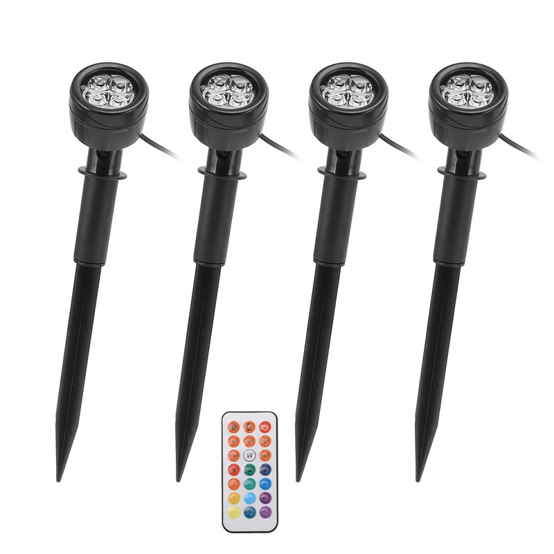 LED Landscape Spotlight Light Waterproof 360° Rotatable 13 Colors High