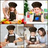 BOUBONI Kids Apron and Chef Hat Set Adjustable Cooking Art