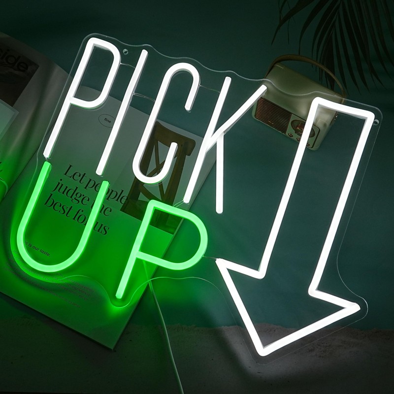 LISIGNVE Pick Up Neon Sign Adjustable Brightness Business Neon Light